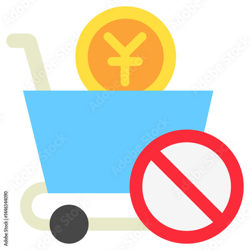 Conflict Zone mini illustration flat color icon, use for trade wars, economy, business, finance, economic competition, UI, UX kit, app and web development, digital or print.