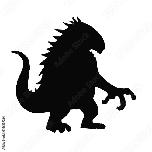 Monster Silhouette Black Abstract Illustration