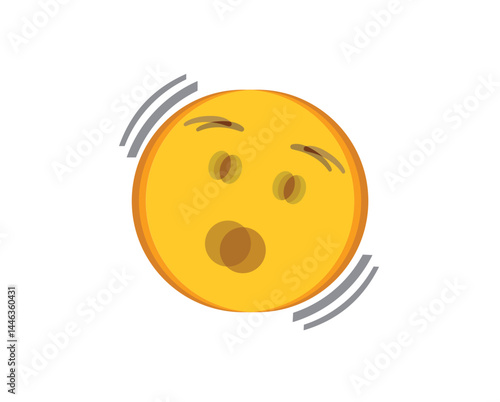 Shaking Face shocked shook shocking shaking vector illustration emoji symbol sign icon flat design