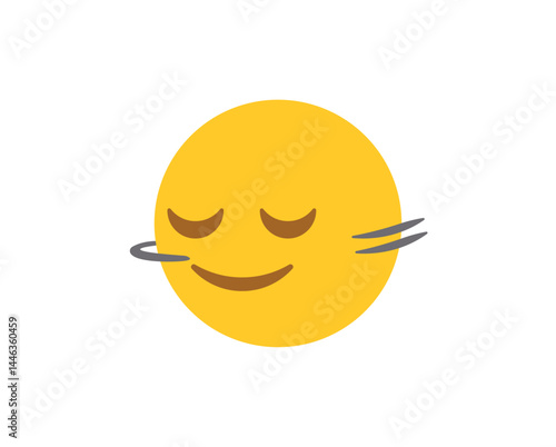 smile emoji head shaking vector illustration emoji symbol sign icon flat design