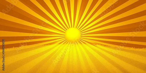Wallpaper Mural minimalist design of a stylized sunburst, inca symbol, geometric rays, warm gold color, clean design Torontodigital.ca