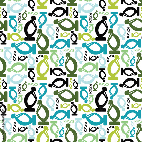 though statue pattern seamless ornament.eps