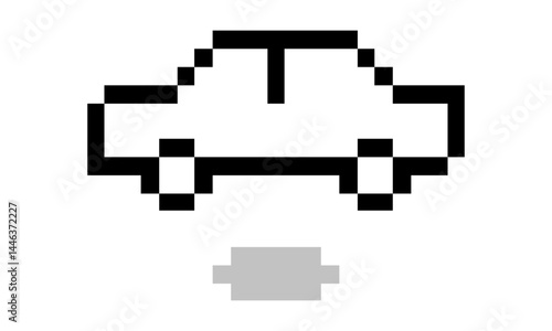 icon car vector illlustration pixel art