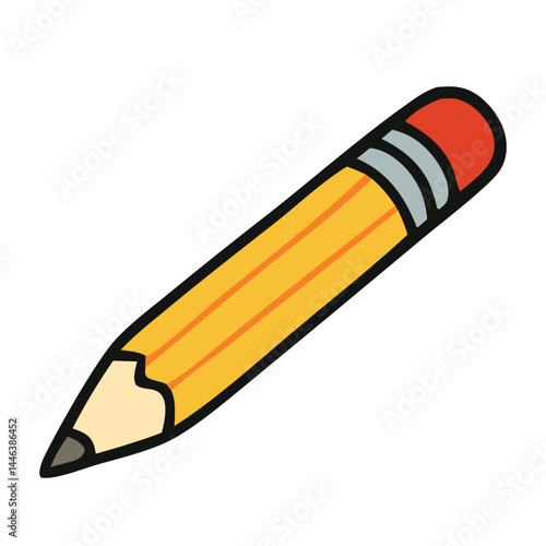 Cartoon Pencil Illustration