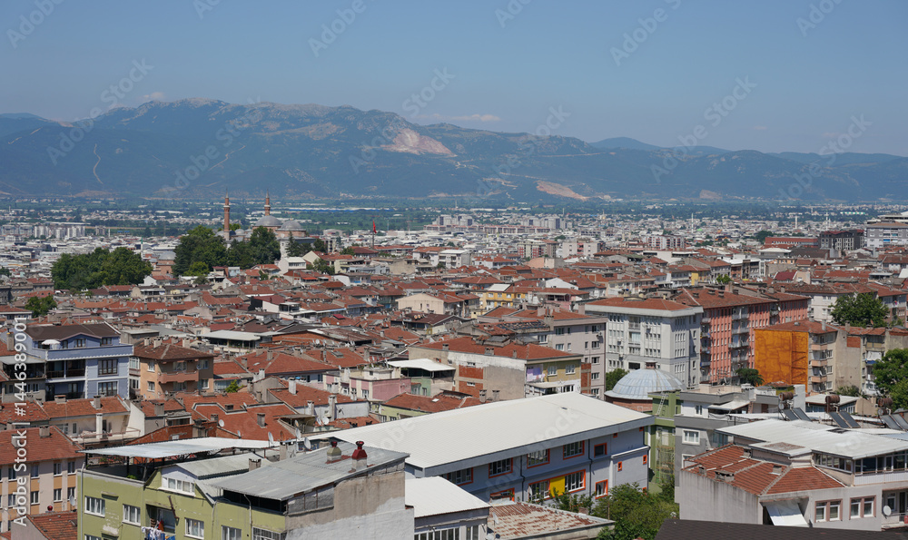 Obraz premium City view of Bursa in Turkiye
