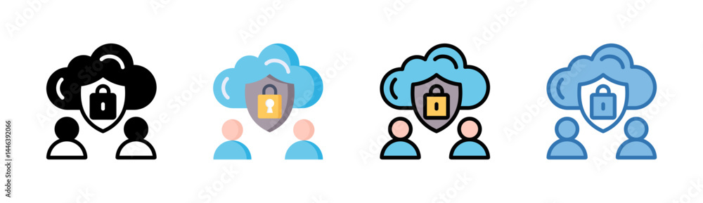 Obraz premium Secure Cloud Icon