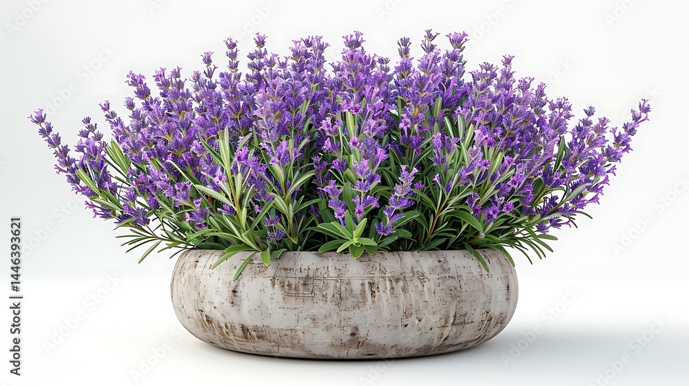 Fototapeta premium Potted lavender herbs indoor decor high resolution image