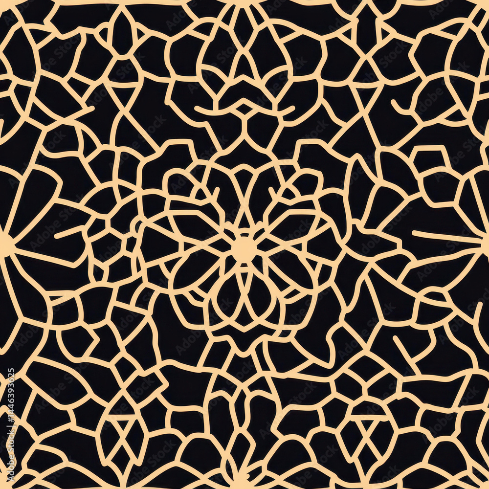 Discover a stylish star pattern that complements any design with its sleek geometric shapes and dark background. Discover a stylish star pattern that complements any design with its sleek geometric shapes and dark background.