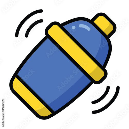  Simple Shaker colorful icon. The icon can be used for websites, print templates, presentation templates, illustrations, etc