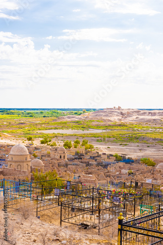 Obraz na płótnie Mizdakhan Necropolis, ancient archeological site in Karakalpakstan, Uzbekistan w salonie