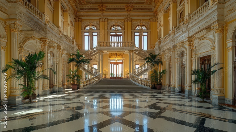 custom made wallpaper toronto digitalGrand Staircase and opulent interior of a historical building