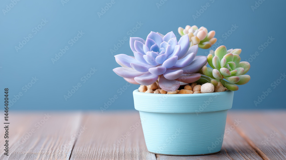 Brighten your space with this vibrant blue and purple tricolor plant, perfect for adding life to any room.