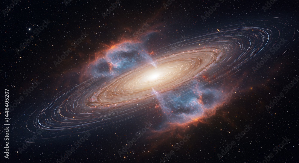 Obraz premium Colorful galaxy in space