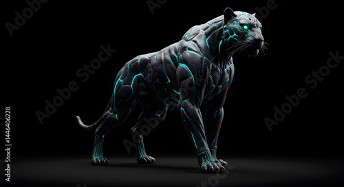 Cybernetic Panther: A Futuristic Big Cat