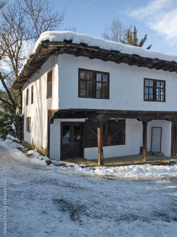 Winter view of village of Bozhentsi, Bulgaria