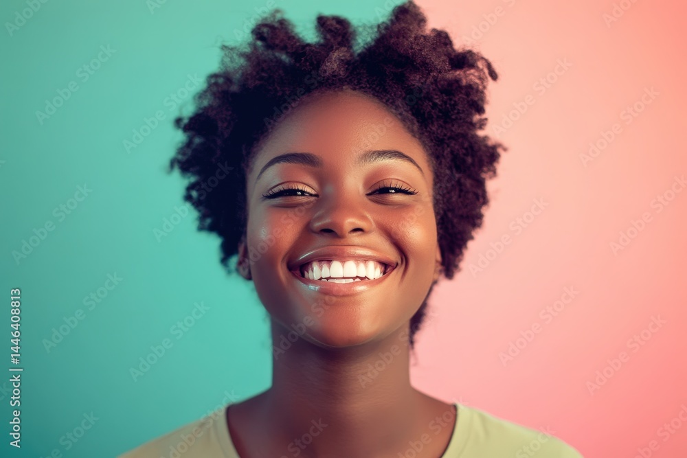 Radiant young woman with a joyous expression. Radiant young woman with a joyous expression.