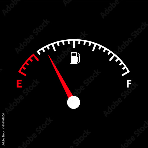  Fuel Tank Indicator Icon vector 