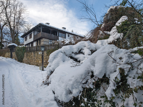 Winter view of village of Bozhentsi, Bulgaria