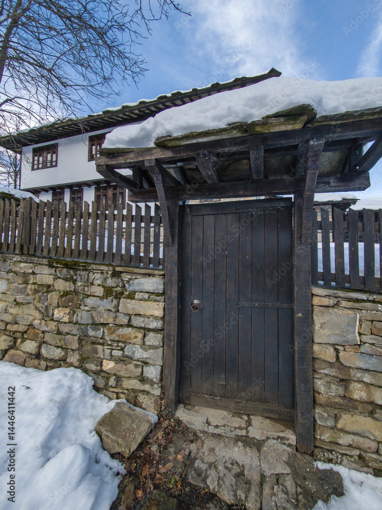 Winter view of village of Bozhentsi, Bulgaria