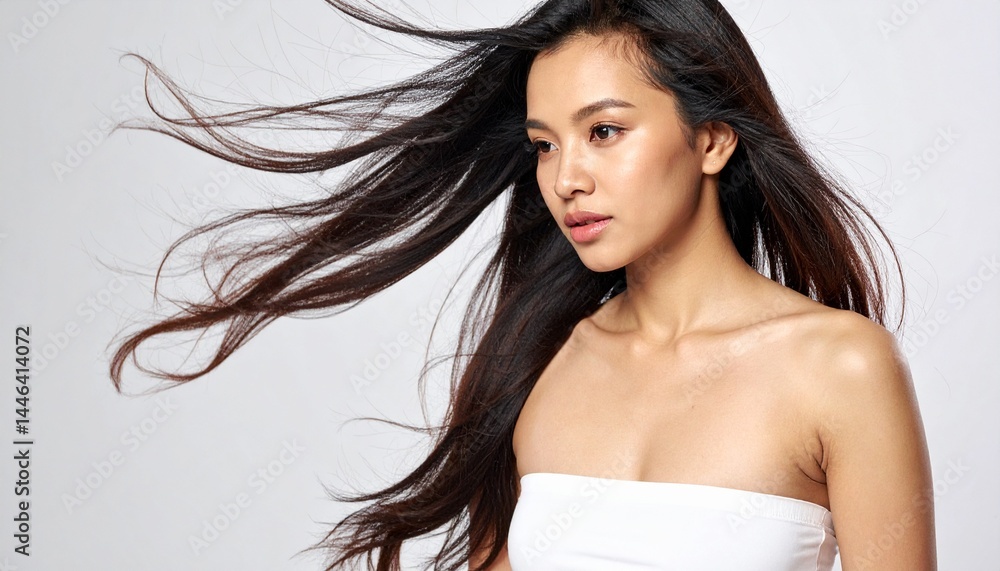 女性 ビューティーイメージ ヘアスタイル 風になびく髪 女性 ビューティーイメージ ヘアスタイル 風になびく髪