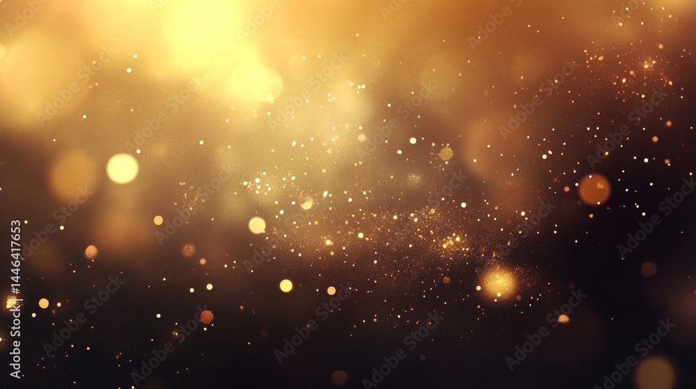 Fototapeta premium Golden Glitter Lights Background