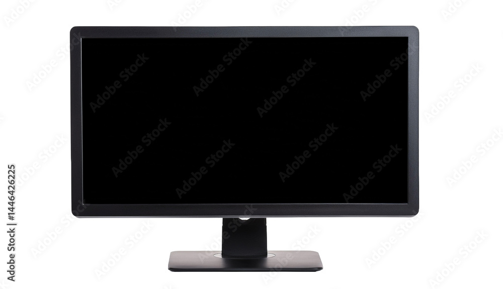 Modern All-in-One Computer on a Wooden Desk Modern All-in-One Computer on a Wooden Desk