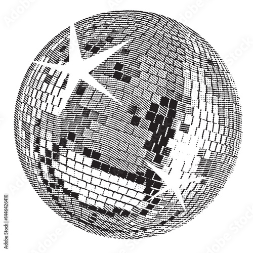 Disco ball isolated. Disco ball clipart. Mirrorball with lights.	
