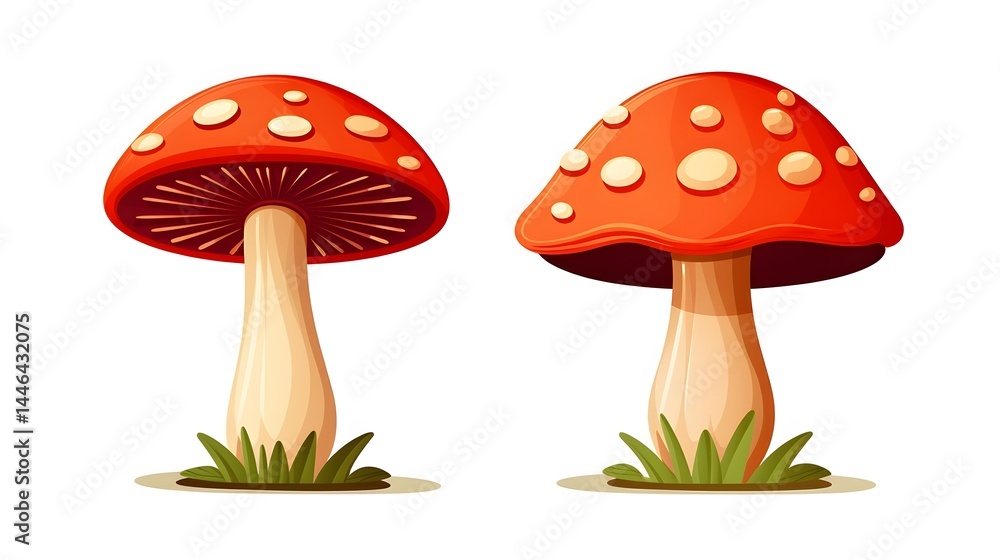 Professional Creative Mushroom Vegetable Icon Cartoon Vector Illustration for Design Projects Professional Creative Mushroom Vegetable Icon Cartoon Vector Illustration for Design Projects