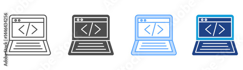 Coding Icon Set Multiple Style Collection
