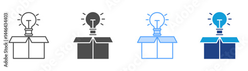 Ideas Icon Set Multiple Style Collection
