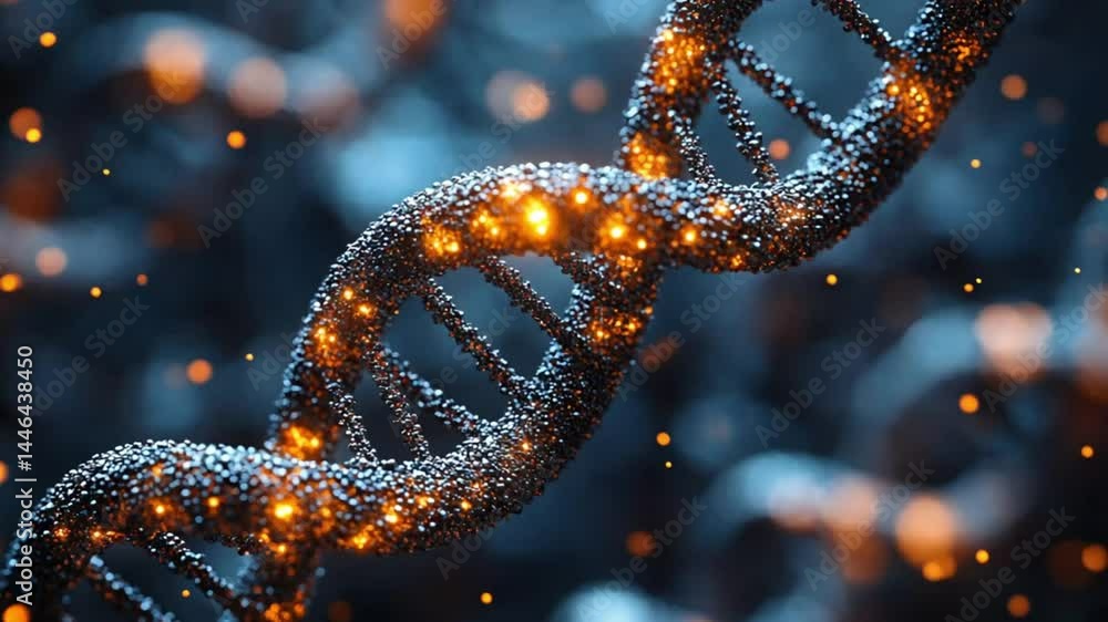 Illuminated DNA Helix: A Microscopic Marvel of Genetic Code Illuminated DNA Helix: A Microscopic Marvel of Genetic Code