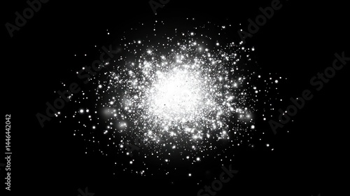 Obraz na płótnie Radiant explosion of luminous particles on a dark backdrop for fantasy designs w salonie