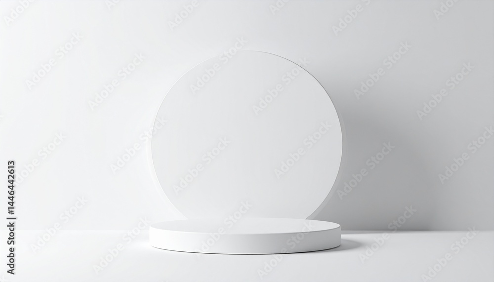 Empty podium with line gradient neon ring on background. illustration with podium on backgro Empty podium with line gradient neon ring on background. illustration with podium on backgro