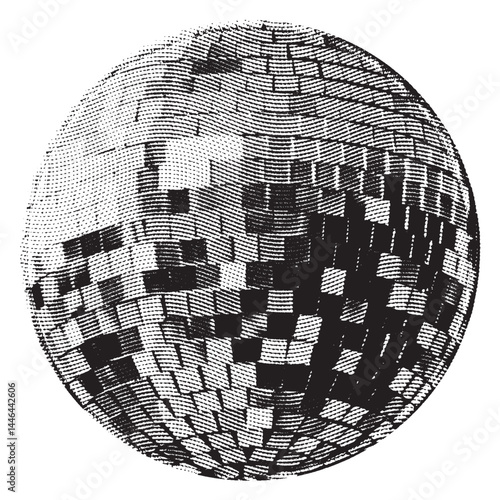 Disco ball isolated. Disco ball clipart. Mirrorball with lights.	

