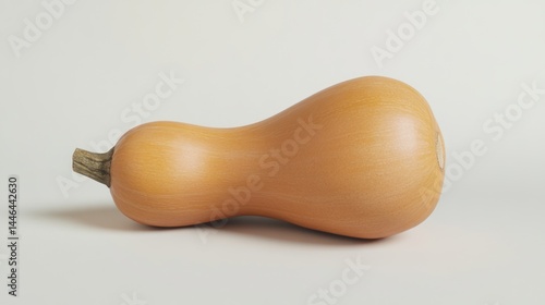 Smooth butternut squash against a plain backdrop for culinary design use