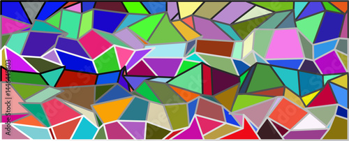 The Art of Geometry, Colorful Abstract Perspective, masterful balance between geometric abstraction and color vibrancy, creating an evocative artwork that stimulates perception
