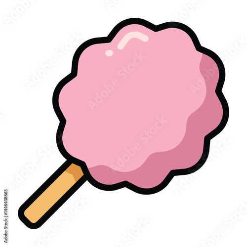 Simple Cotton Candy colorful icon. The icon can be used for websites, print templates, presentation templates, illustrations, etc	