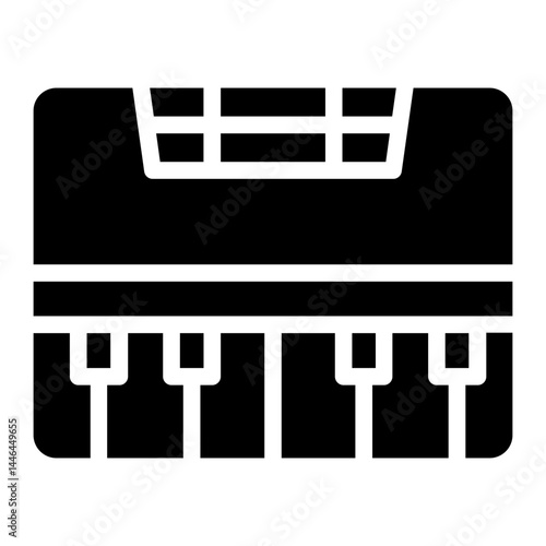 Electronic Keyboard Keys Glyph Icon