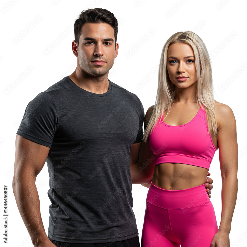 Fit Couple with Transparent Background High-Resolution Images for Fitness and Wellness Marketing Fit Couple with Transparent Background High-Resolution Images for Fitness and Wellness Marketing