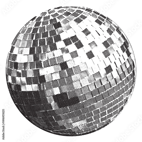 Disco ball isolated. Disco ball clipart. Mirrorball with lights.	
