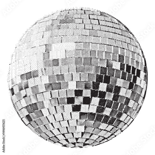 Disco ball isolated. Disco ball clipart. Mirrorball with lights.	
