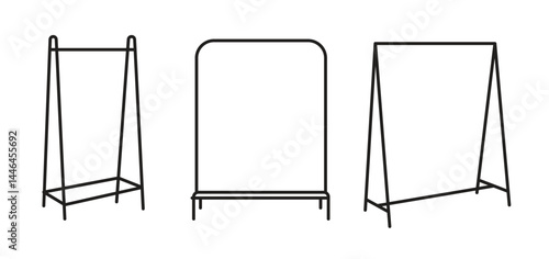 Design template stand fashion hanger pole minimalist