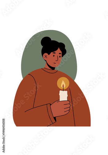 Person holding a candle in the dark, Contemplation, Hope, Spirituality, Peace, Introspection, Editorial, Spiritual content