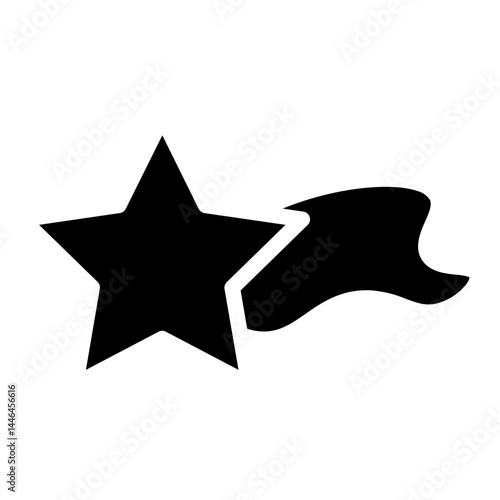 Falling Trail Meteoroid Glyph Icon
