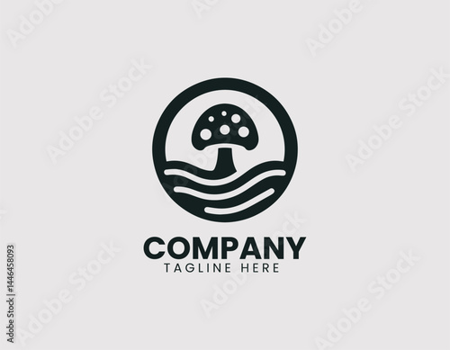 Champignon Mushroom Vector Logo Design