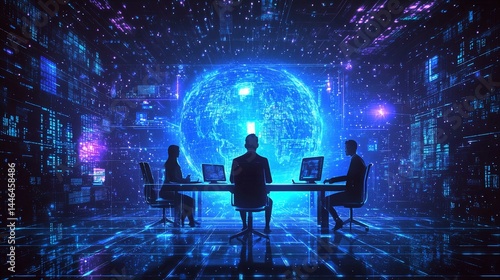 Futuristic Tech Conference: Exploring AI Technology, Cybersecurity, and Big Data in Virtual Reality and Digital Workspaces with Global Network Team Collaboration and Innovative Solutions