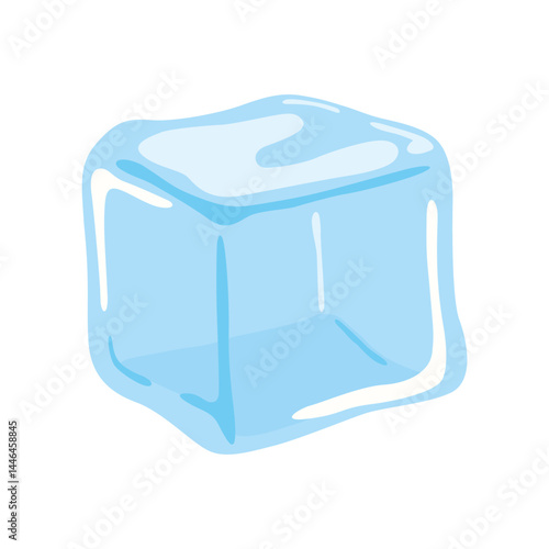 Ice cubes. Simple Vector illustration isolated on white background.
