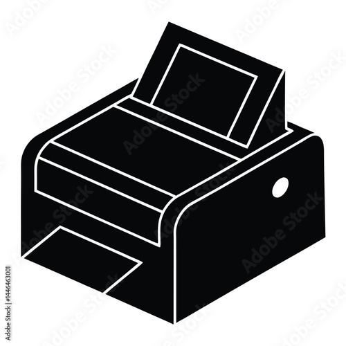 cashier element isolated thermal printer on white  