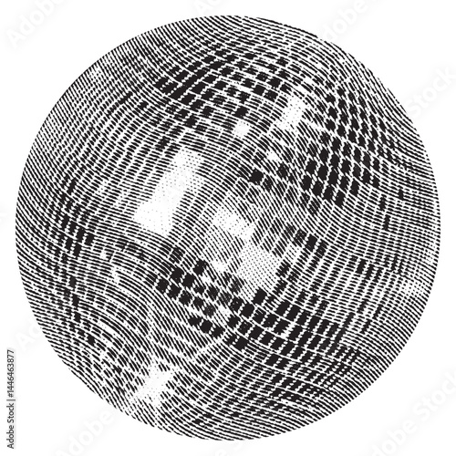 silver disco ball isolated