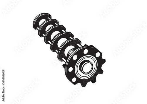 Camshaft silhouette vector